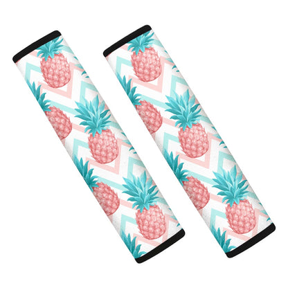 Bright Zig Zag Pineapple Pattern Print Car Seat Belt Covers