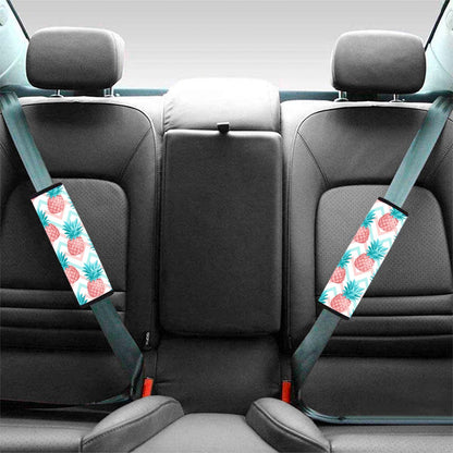Bright Zig Zag Pineapple Pattern Print Car Seat Belt Covers