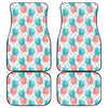 Bright Zig Zag Pineapple Pattern Print Front and Back Car Floor Mats