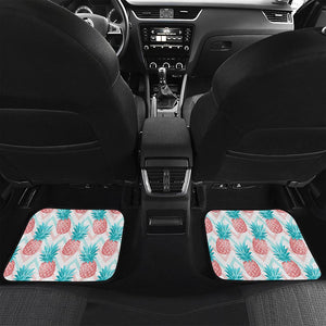 Bright Zig Zag Pineapple Pattern Print Front and Back Car Floor Mats