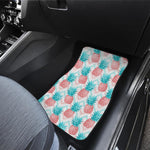 Bright Zig Zag Pineapple Pattern Print Front and Back Car Floor Mats