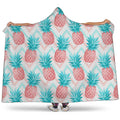 Bright Zig Zag Pineapple Pattern Print Hooded Blanket