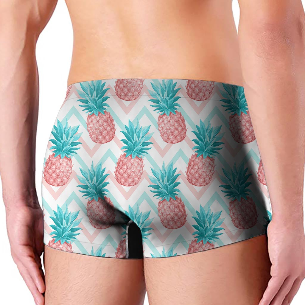 Bright Zig Zag Pineapple Pattern Print Men's Boxer Briefs