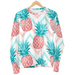 Bright Zig Zag Pineapple Pattern Print Men's Crewneck Sweatshirt GearFrost