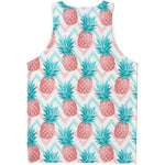 Bright Zig Zag Pineapple Pattern Print Men's Tank Top