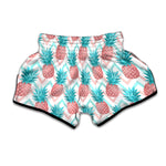 Bright Zig Zag Pineapple Pattern Print Muay Thai Boxing Shorts