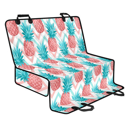 Bright Zig Zag Pineapple Pattern Print Pet Car Back Seat Cover