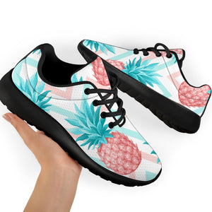 Bright Zig Zag Pineapple Pattern Print Sport Shoes GearFrost