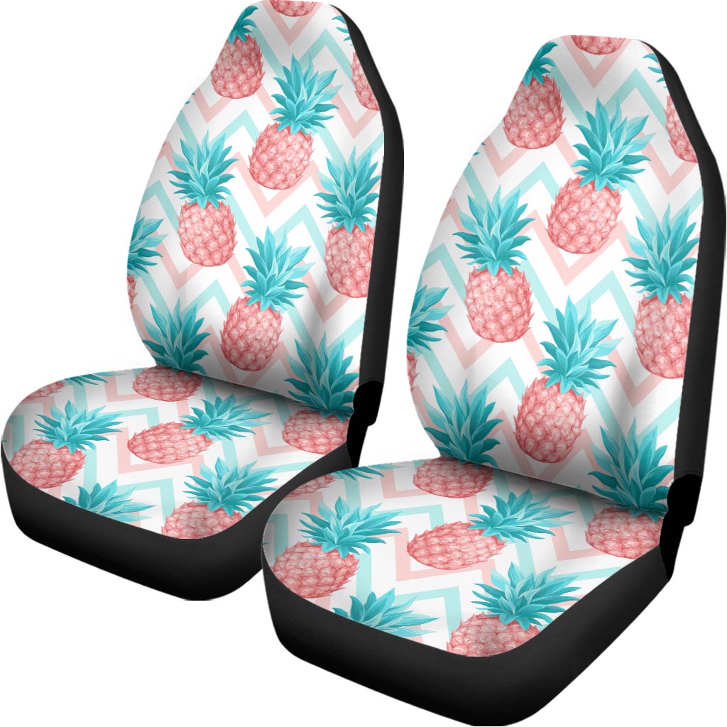 Bright Zig Zag Pineapple Pattern Print Universal Fit Car Seat Covers