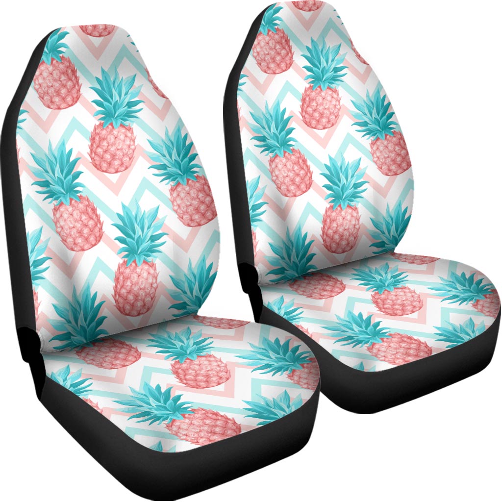 Bright Zig Zag Pineapple Pattern Print Universal Fit Car Seat Covers