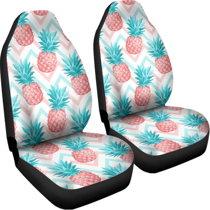 Bright Zig Zag Pineapple Pattern Print Universal Fit Car Seat Covers
