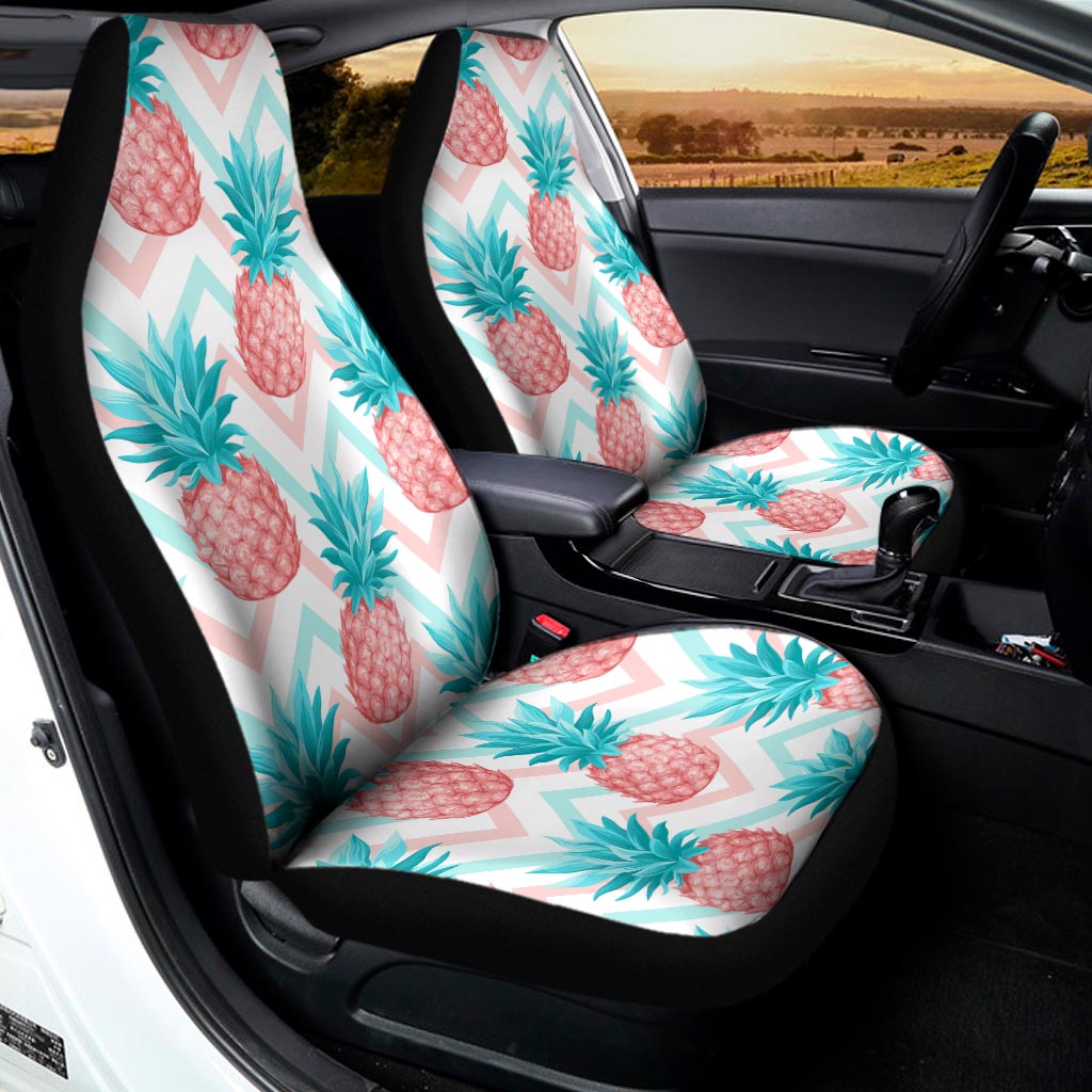 Bright Zig Zag Pineapple Pattern Print Universal Fit Car Seat Covers