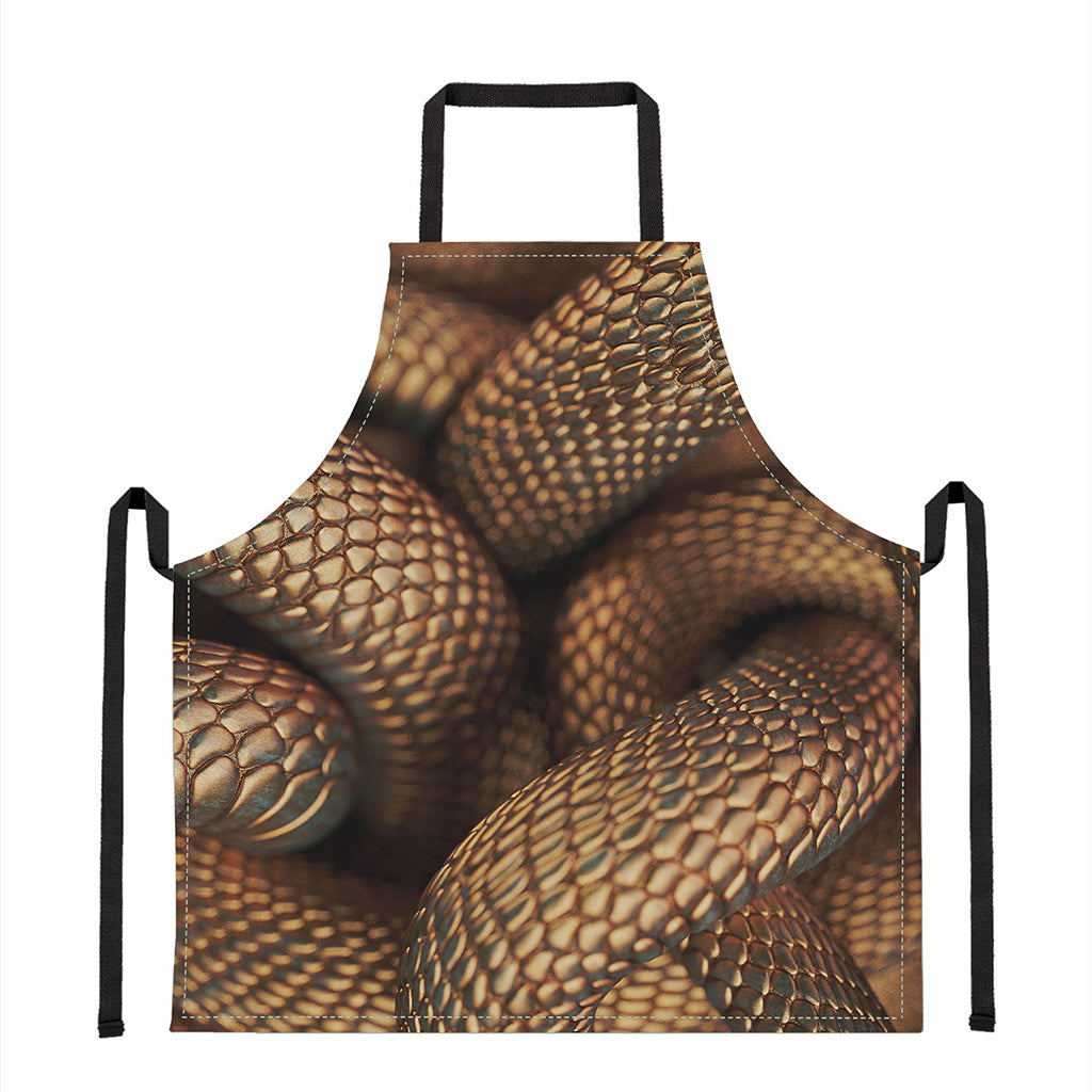 Bronze Snake Print Apron