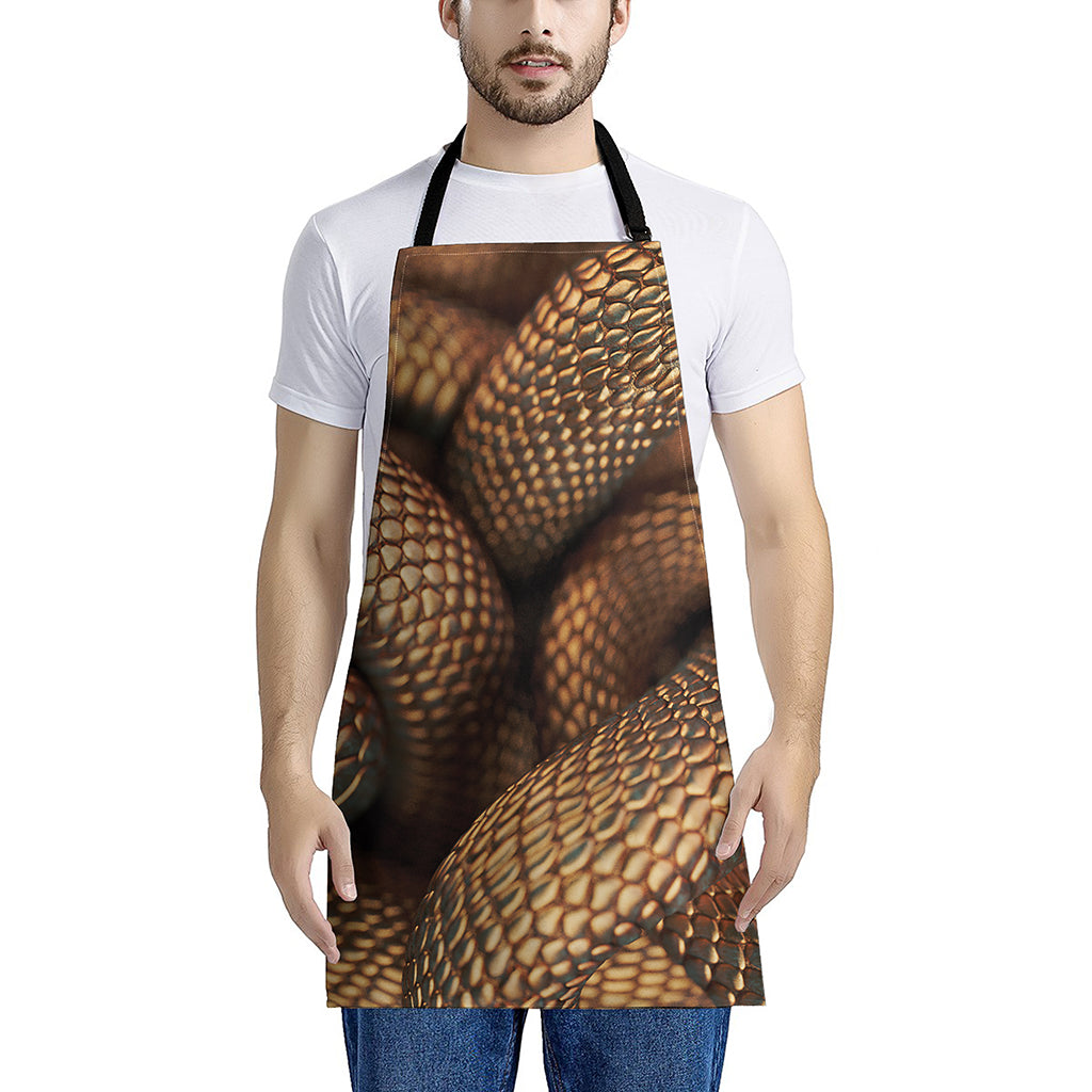 Bronze Snake Print Apron