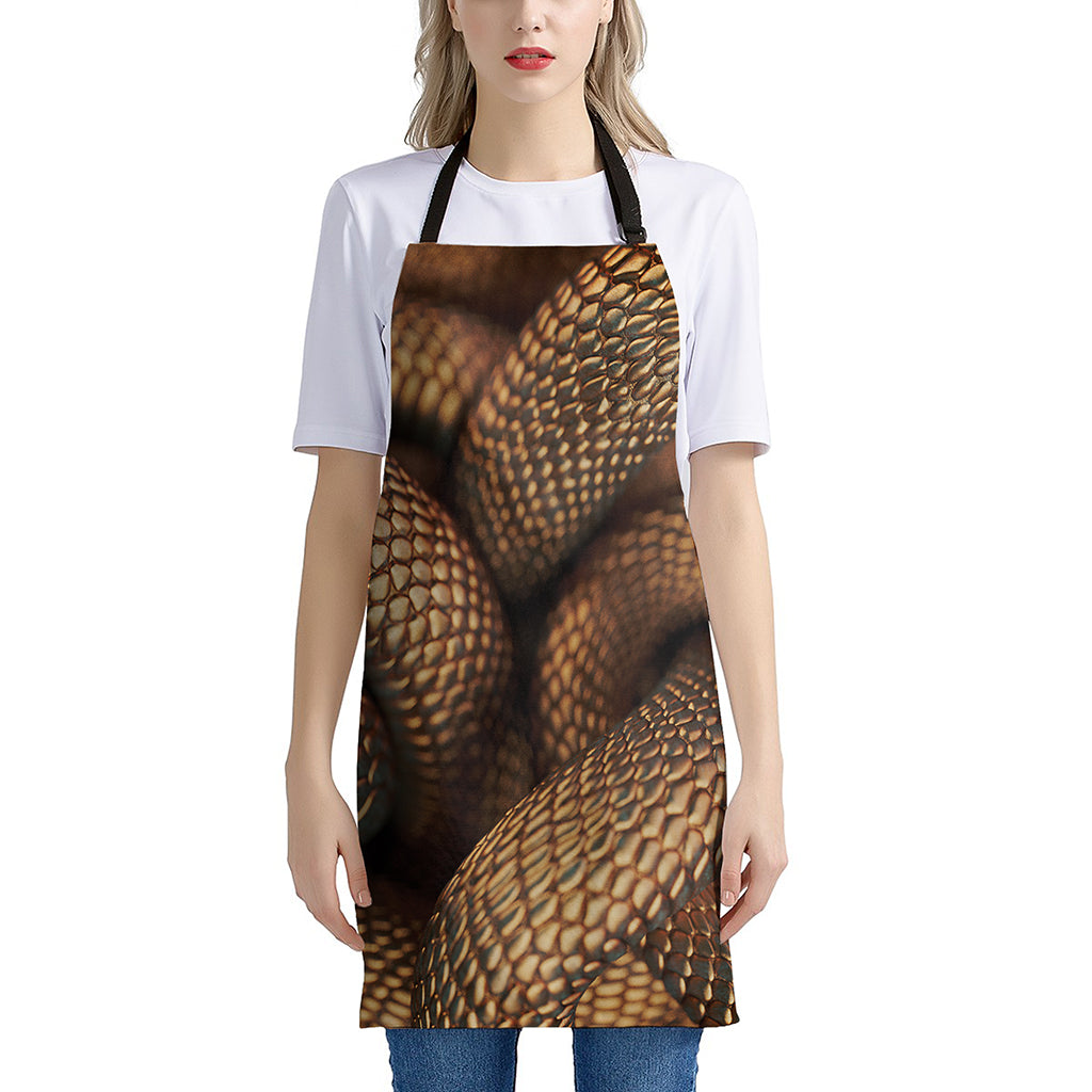 Bronze Snake Print Apron