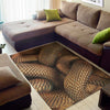 Bronze Snake Print Area Rug