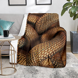 Bronze Snake Print Blanket