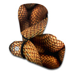 Bronze Snake Print Boxing Gloves