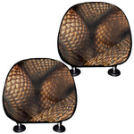 Bronze Snake Print Car Headrest Covers