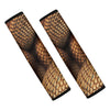 Bronze Snake Print Car Seat Belt Covers