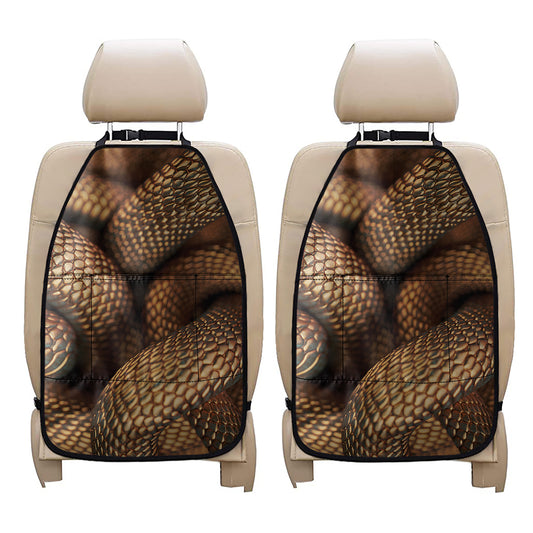 Bronze Snake Print Car Seat Organizers