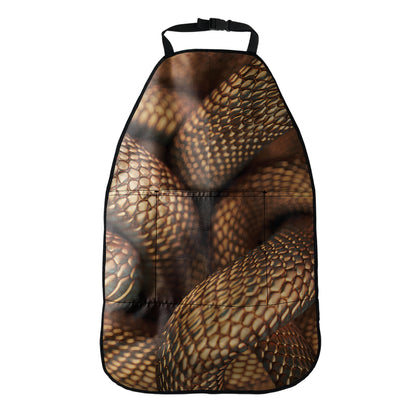 Bronze Snake Print Car Seat Organizers