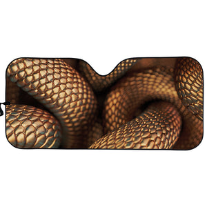 Bronze Snake Print Car Sun Shade