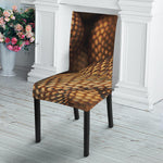 Bronze Snake Print Dining Chair Slipcover