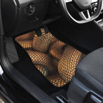 Bronze Snake Print Front and Back Car Floor Mats