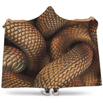 Bronze Snake Print Hooded Blanket