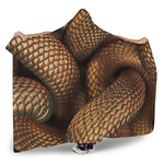 Bronze Snake Print Hooded Blanket