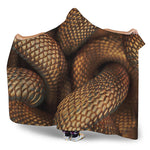 Bronze Snake Print Hooded Blanket