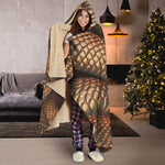 Bronze Snake Print Hooded Blanket