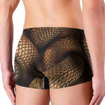 Bronze Snake Print Men's Boxer Briefs