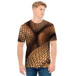 Bronze Snake Print Men's T-Shirt