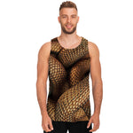 Bronze Snake Print Men's Tank Top