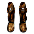 Bronze Snake Print Muay Thai Shin Guards
