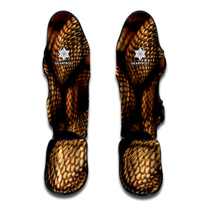 Bronze Snake Print Muay Thai Shin Guard