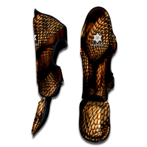 Bronze Snake Print Muay Thai Shin Guard