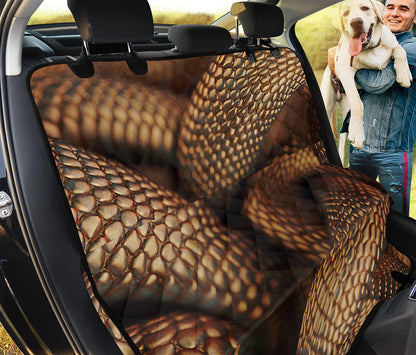 Bronze Snake Print Pet Car Back Seat Cover