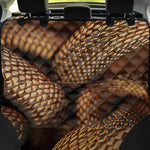 Bronze Snake Print Pet Car Back Seat Cover