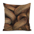 Bronze Snake Print Pillow Cover