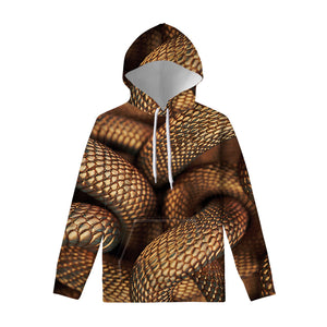 Bronze Snake Print Pullover Hoodie