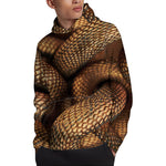 Bronze Snake Print Pullover Hoodie