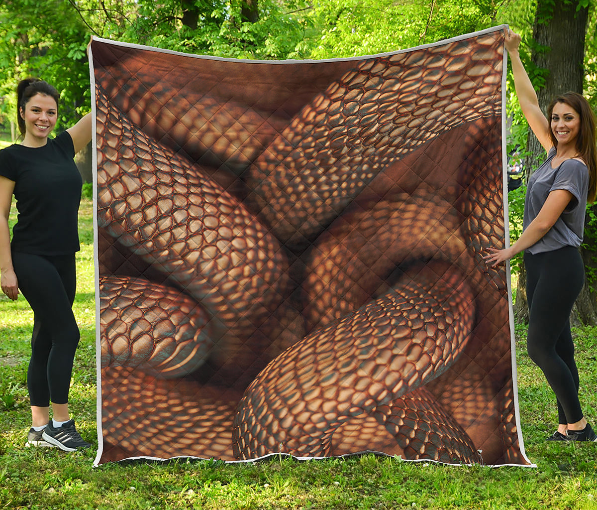 Bronze Snake Print Quilt