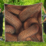 Bronze Snake Print Quilt