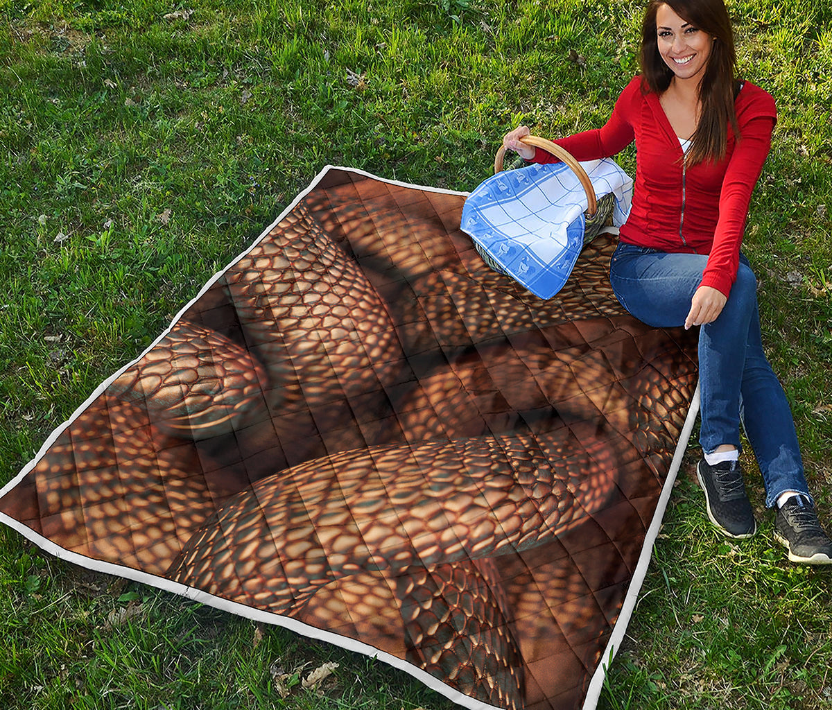 Bronze Snake Print Quilt