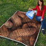 Bronze Snake Print Quilt