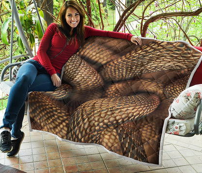 Bronze Snake Print Quilt