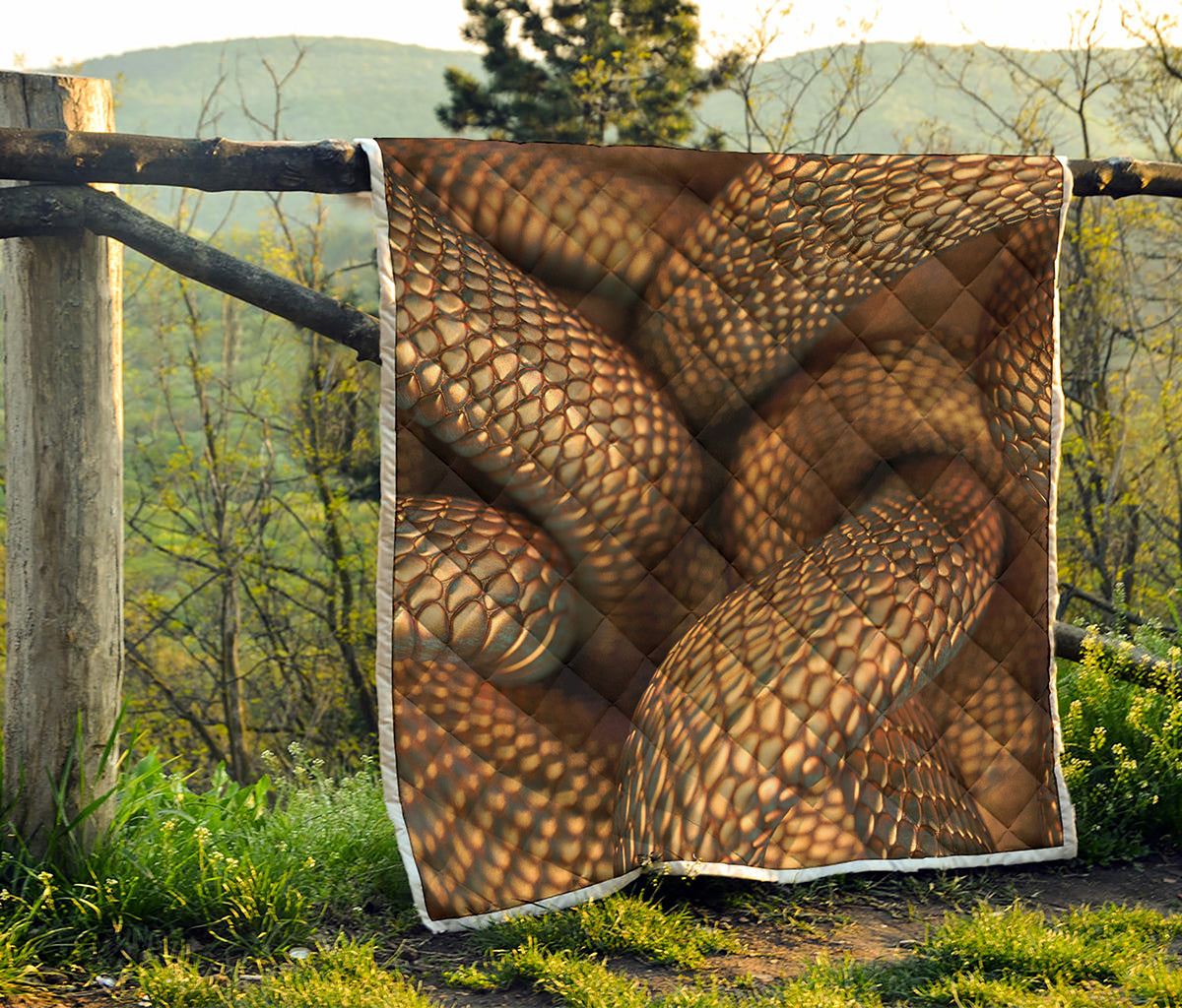 Bronze Snake Print Quilt